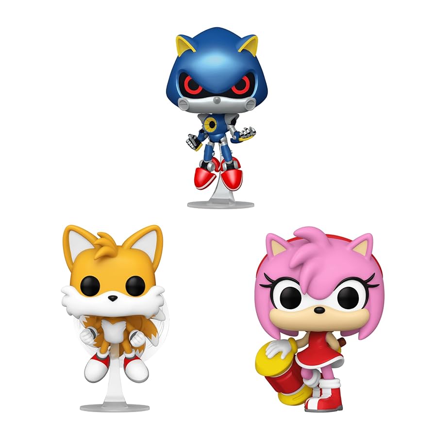 FUNKO POP! ソニック・ザ・ヘッジホッグ　3セット Amazon.com: Funko Pop! Sonic The Hedgehog Set of 3 - Metal